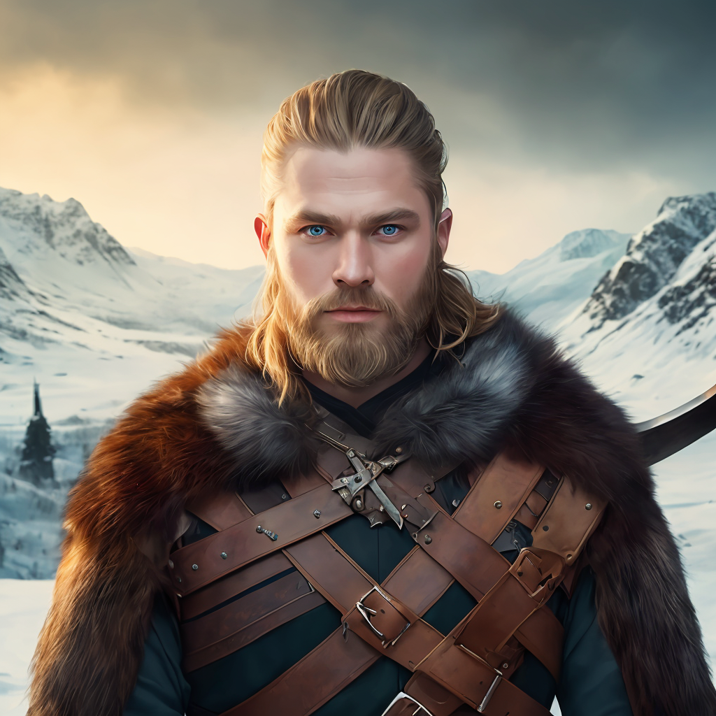 06212-589254280-character portrait painting photo of PhilipCipher as a handsome viking warrior, fur and leather, winter, battlefield, (masterpie.png